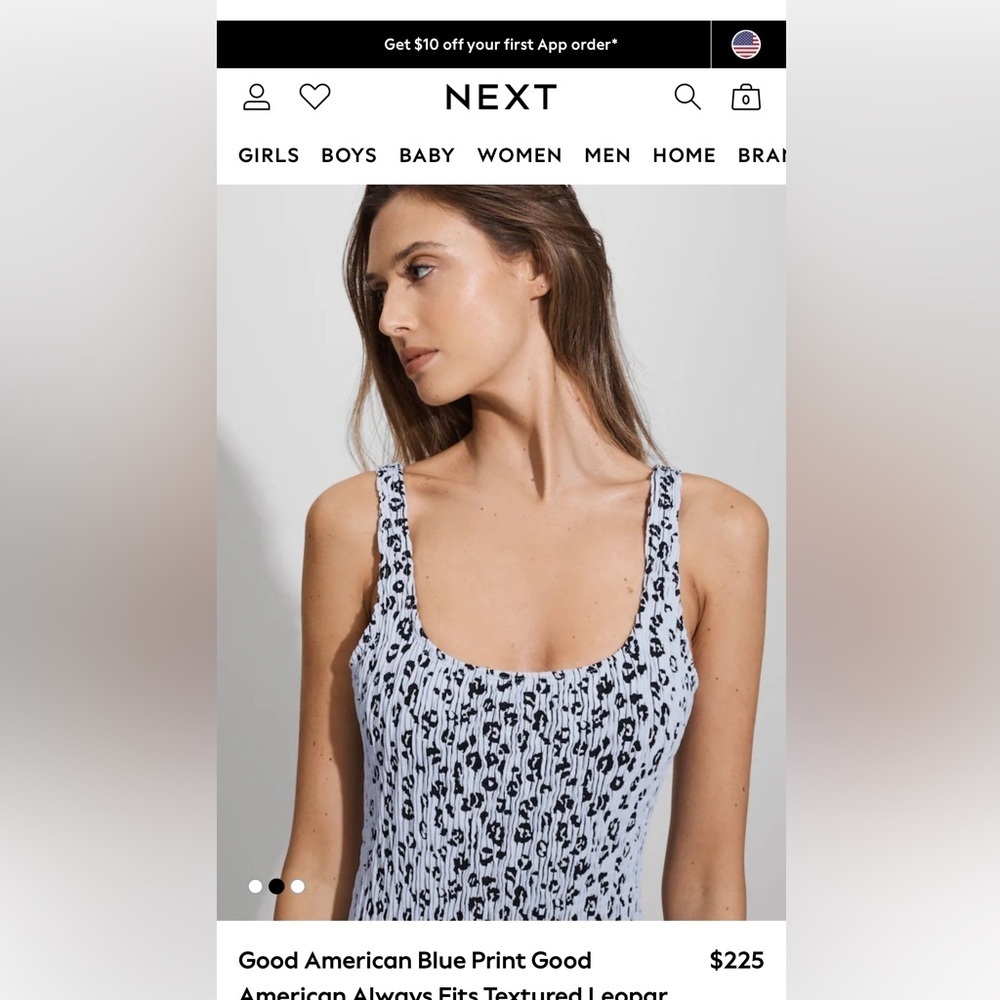 Good American Leopard Stretchy One Piece Bodysuit NWT S/M MSRP $225